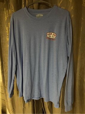 Ron Jon Long Sleeve Tee in Light Blue with Chest Logo